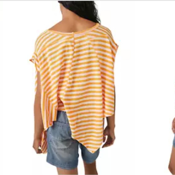 NWT Free People We The Free Striped Angel Tee Size L - Picture 5 of 7
